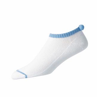 Women's Footjoy ProDry Golf Socks White/Light Blue NZ-277232